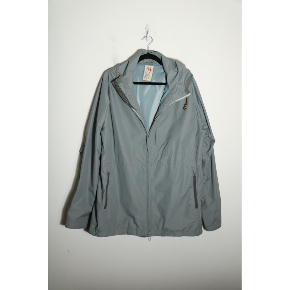 Relwen Huckberry Highpoint Shell Jacket‎ Mens XL Ice Grey Hooded Waterproof